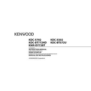 Kenwood KMR-D772BT CD Receiver Instruction Manual
