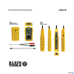 Klein Tools VDV500-705 Tone and Probe Tester Instruction Manual
