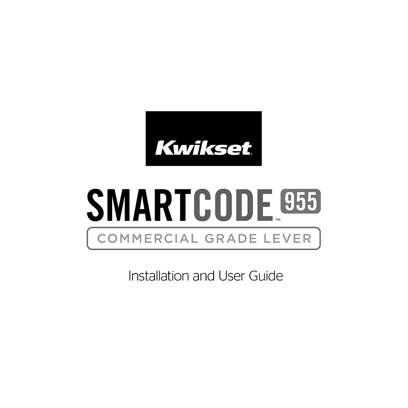 Kwikset SmartCode 955 Electronic Lever Installation and User Guide