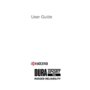 Kyocera DuraSport 5G Smartphone User Guide