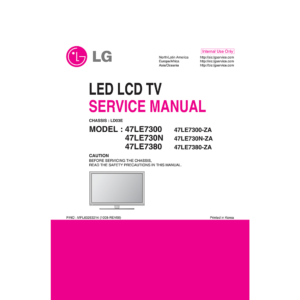 LG 47LE730N LED LCD TV Service Manual