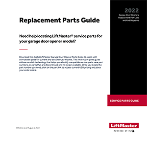 LiftMaster Garage Door Opener Replacement Parts Guide