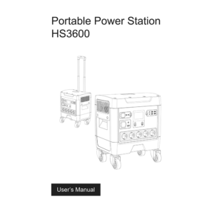 Litionite HS3600 Cargo Heavy Portable Power Station 2000W/3248Wh User's Manual