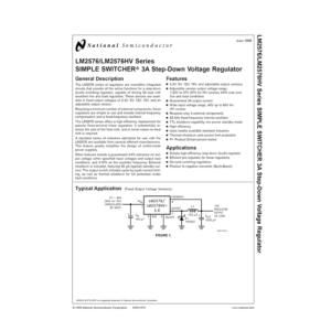 LM2576 National Semiconductor 3A Step-Down Voltage Regulator Data Sheet