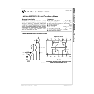 LM3301 National Semiconductor Quad Amplifier Data Sheet