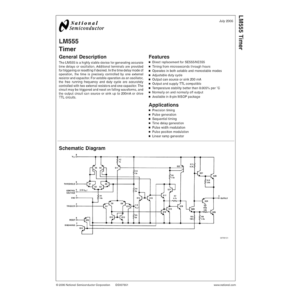 LM555 National Semiconductor Timer Data Sheet