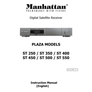 Manhattan Plaza ST250 Digital Satellite Receiver Instruction Manual