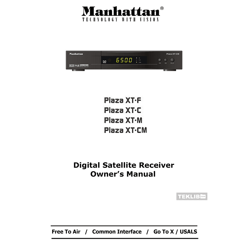 Manhattan Plaza XT-C Digital Satellite Receiver Owner's Manual