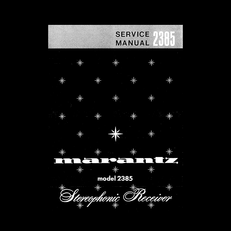 Marantz 2385 Stereo Receiver Manual