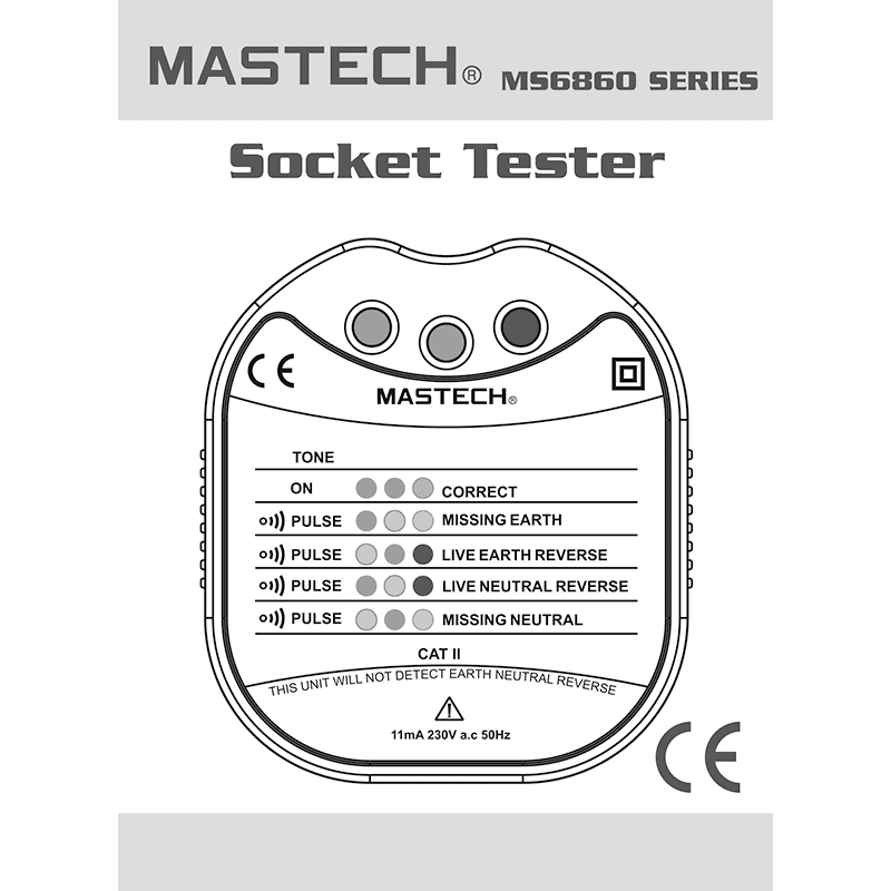 Mastech MS6860A Socket Tester User Manual