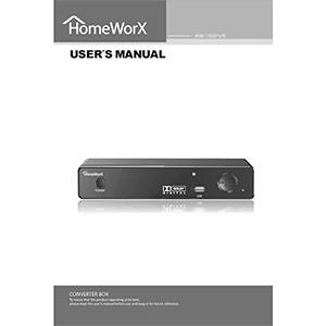 HomeWorX HW-150PVR Mediasonic ATSC Digital Converter Box with PVR User's Manual