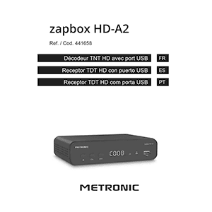 Metronic Zapbox HD-A2 / 441658 DTT Receiver User Manual