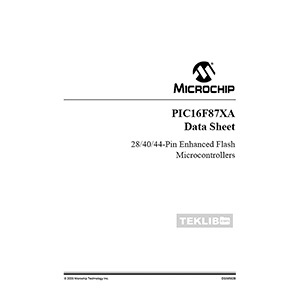 PIC16F876A Microchip Enhanced Flash Microcontroller Data Sheet