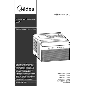 Midea MAW08AV1QWT U-shaped Window Air Conditioner User Manual