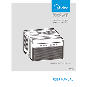 Midea MAW08AV1QWT-C U-shaped Window Air Conditioner User Manual
