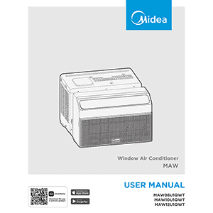 Midea MAW12U1QWT U-shaped Window Air Conditioner User Manual
