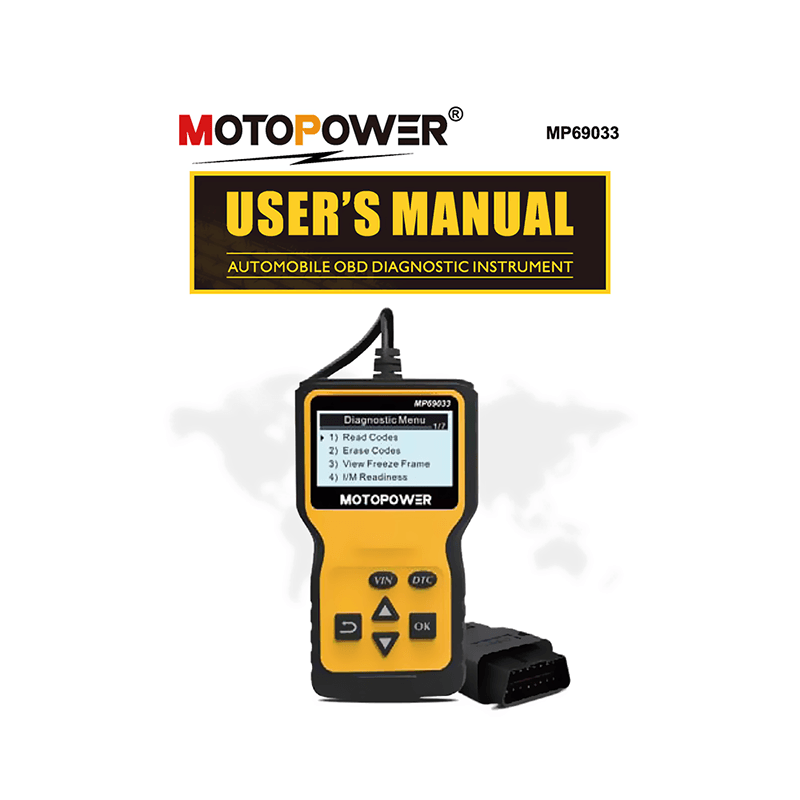 Motopower MP69033 CAN OBD2 Code Reader User's Manual