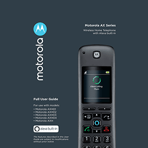 Motorola AXH03 Wireless Telephone User Guide