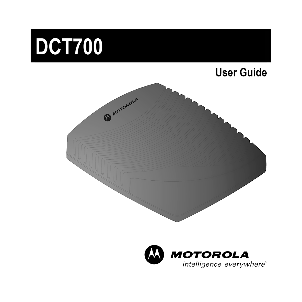 Motorola DCT700 Digital Adapter User Guide