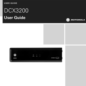 Motorola DCX3200 Digital Cable Set-Top Box User Guide