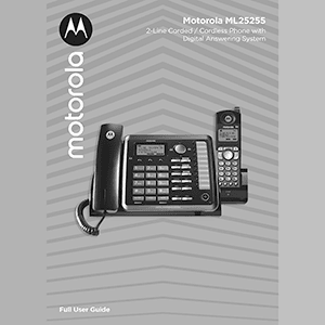 Motorola ML25255 Corded / Cordless Phone User Guide