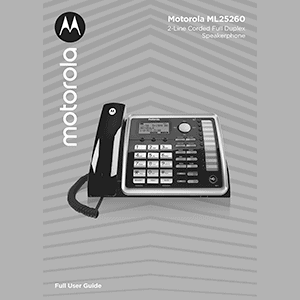 Motorola ML25260 Corded Desk Phone User Guide