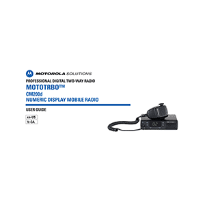 Motorola MOTOTRBO CM200D Radio Manual