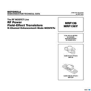 Motorola MRF136Y RF Power FET Data Sheet
