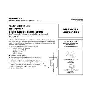 Motorola MRF183SR1 RF Power FET Data Sheet