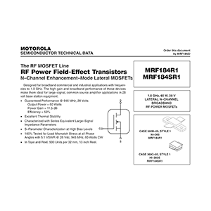 Motorola MRF184SR1 RF Power FET Data Sheet
