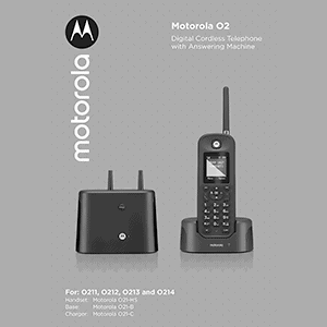 Motorola O212 Cordless Telephone User Guide