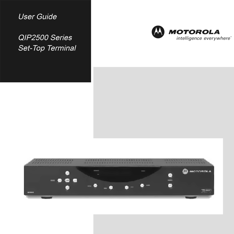Motorola QIP2500 Standard Definition Set-Top Box User Guide