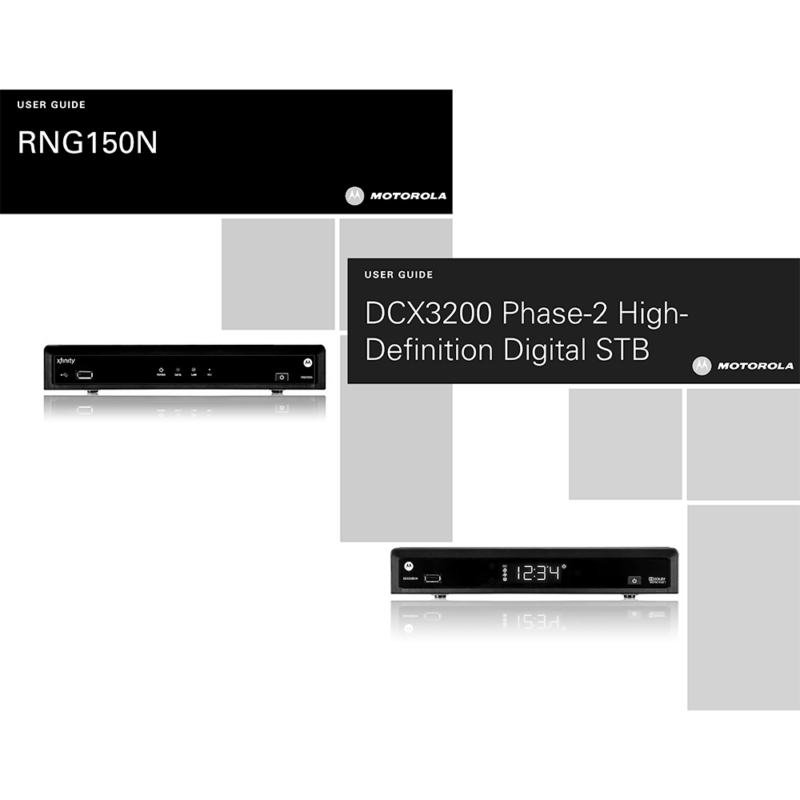 Motorola DCX3200 P2 / RNG150N Cable Set-Top Box Manual