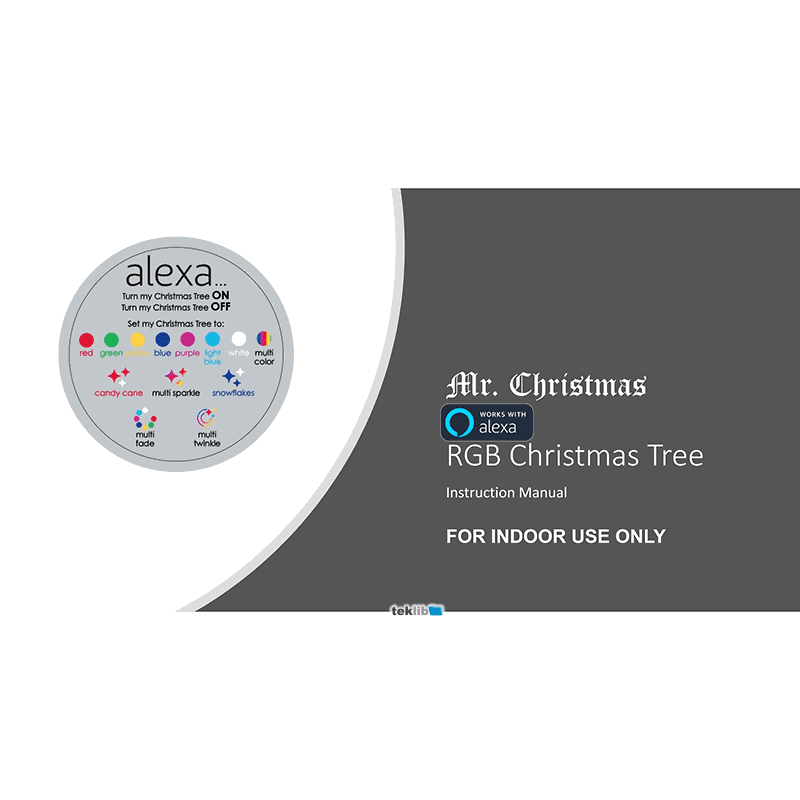 Mr.Christmas # 60625 RGB Christmas Tree (Alexa compatible) Instruction Manual