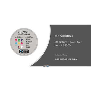 Mr.Christmas # 68300 5ft RGB Christmas Tree (Alexa compatible) Instruction Manual