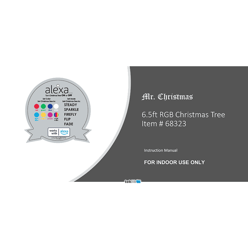 Mr.Christmas # 68323 6.5ft RGB Christmas Tree (Alexa compatible) Instruction Manual
