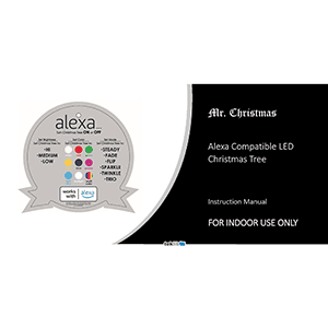 Mr.Christmas # 68346 LED Christmas Tree (Alexa compatible) Instruction Manual