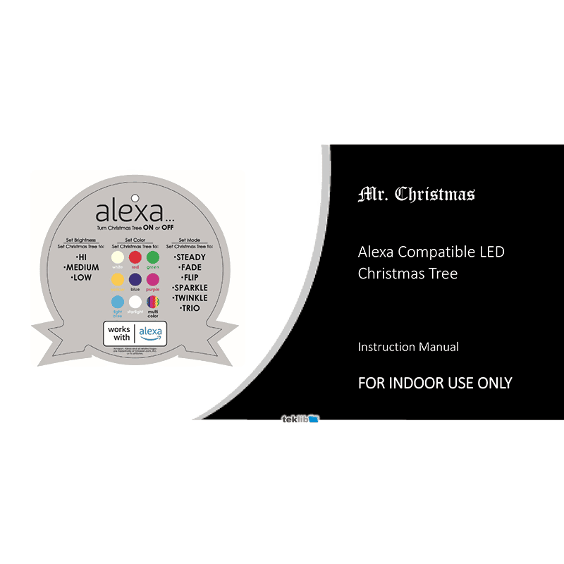 Mr.Christmas # 68347 LED Christmas Tree (Alexa compatible) Instruction Manual