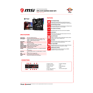 MSI MPG X570 GAMING EDGE WIFI Motherboard User Manual