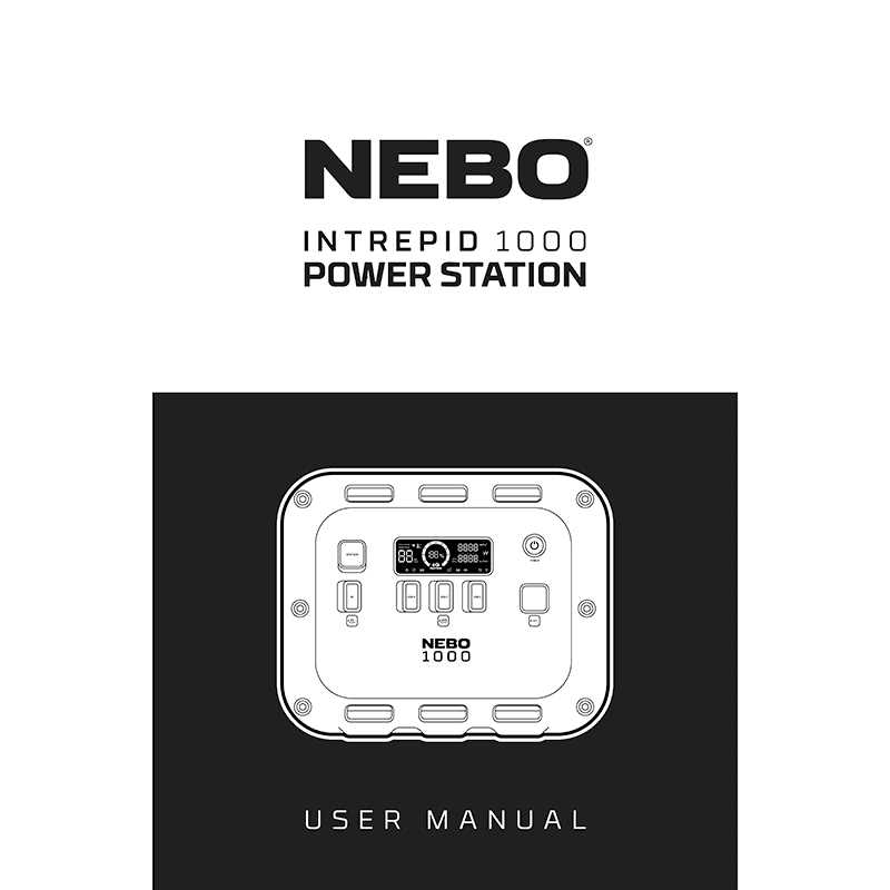 NEBO INTREPID 1000 Power Station NEB-PST-0008 User Manual