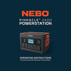 NEBO PINNACLE 2400 Power Station NEB-PST-0006 Operating Instructions