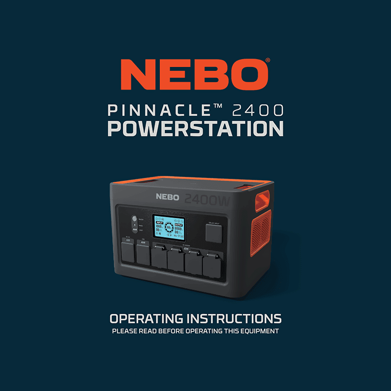 NEBO PINNACLE 2400 Power Station NEB-PST-0006 Operating Instructions