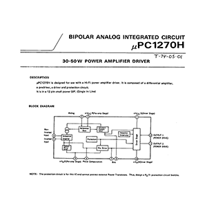 uPC1270H NEC 30-50 W Power amplifier driver Data Sheet