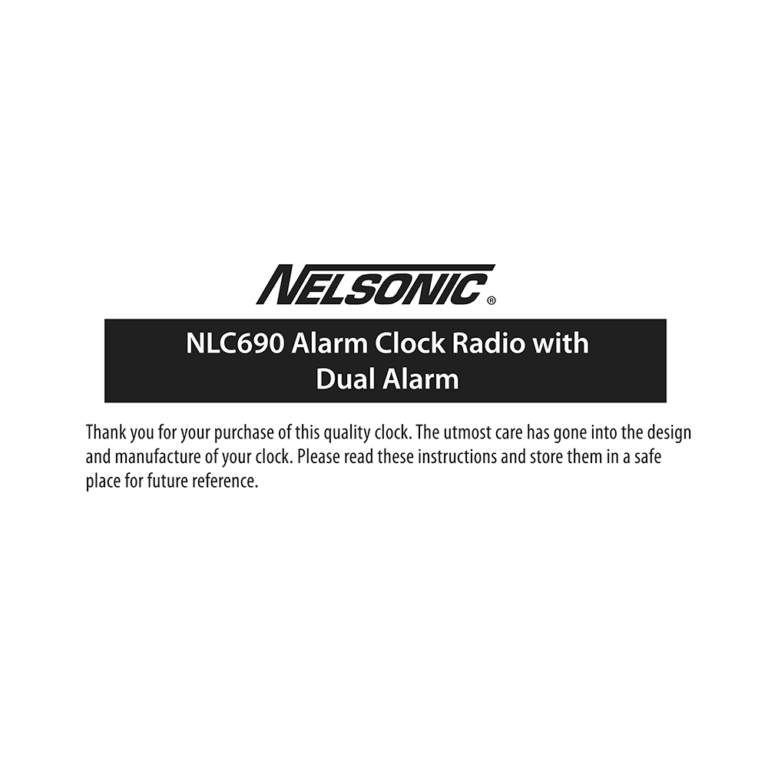 Nelsonic NLC690 Digital Alarm Clock Radio User Manual