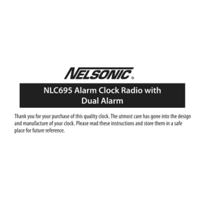 Nelsonic NLC695 Digital Alarm Clock Radio Instruction Manual