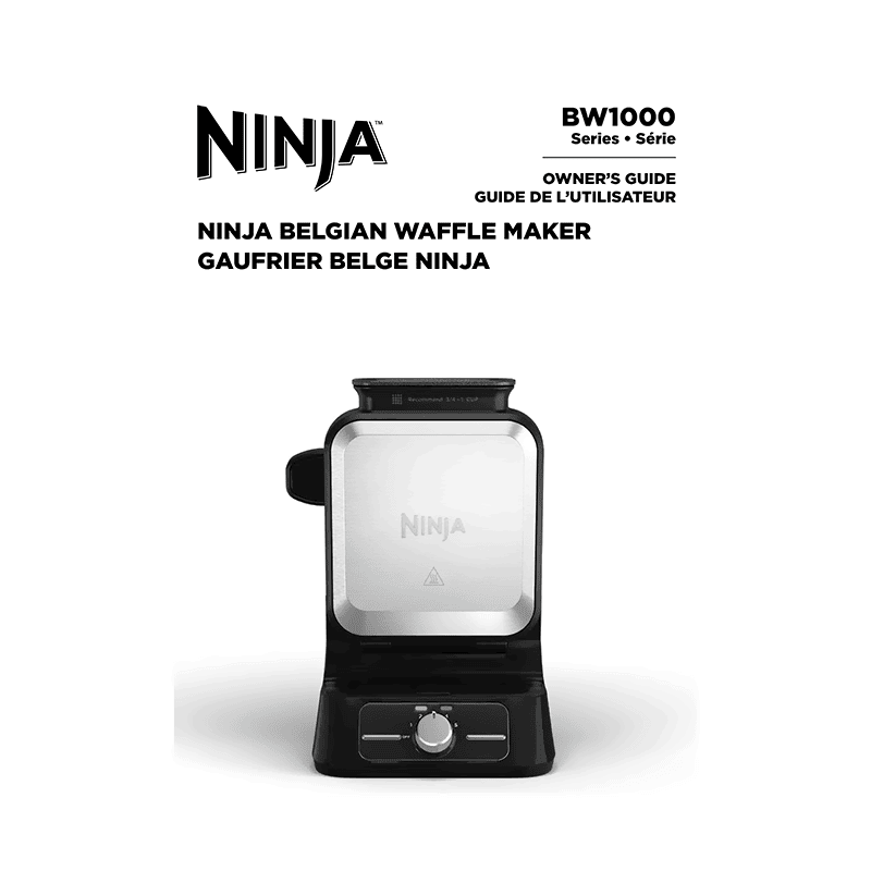 Ninja BW1001 NeverStick Belgian Waffle Maker Owner's Guide