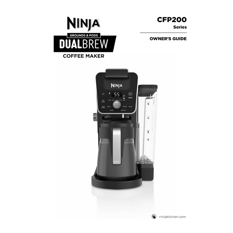 Ninja DualBrew Grounds and Pods Coffee Maker CFP201 Owner's Guide