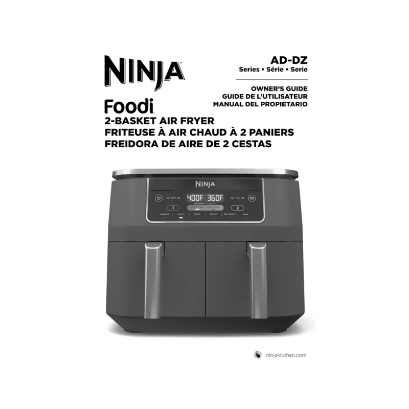 Ninja Foodi 2-basket Air Fryer DZ201C Owner's Guide