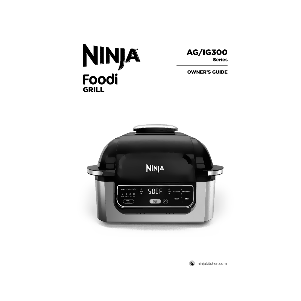 Ninja Foodi 5-in-1 Indoor Grill AG302B1 Owner's Guide