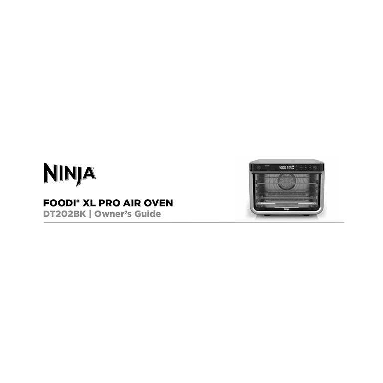 Ninja FOODI 8in1 XL PRO Air Fry Oven DT202BK User Manual